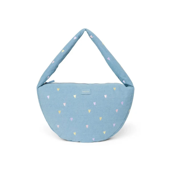 STUDIO NOOS - Denim Cross Body bag Hearts Light Blue Hearts