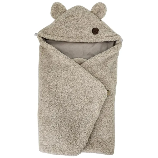 EKO Fusak do autosedacky bouclé s bavlnou Dark Beige 110x100cm