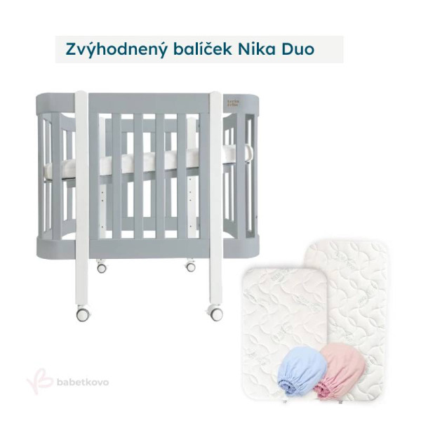 LevinFelin Zvýhodnený balíček Nika Duo Sivá s bielymi nožičkami