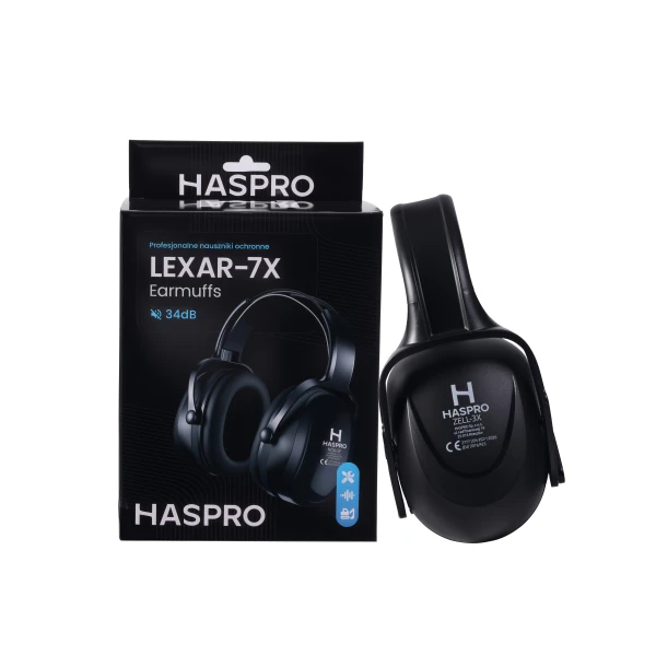 Haspro Chrániče sluchu LEXAR-7X, SNR 34dB, černá