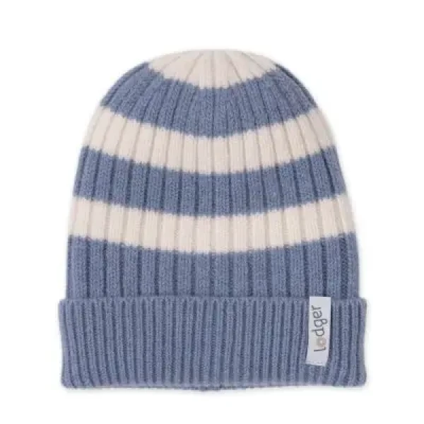 LODGER Čiapka Stripe Merino Stone 1 - 2 roky