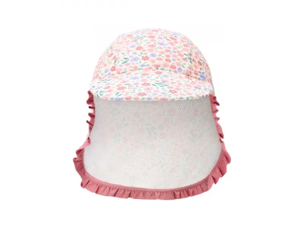 Little Dutch Plážová kšiltovka s ochranou krku Dreamy Flowerfield vel. 1