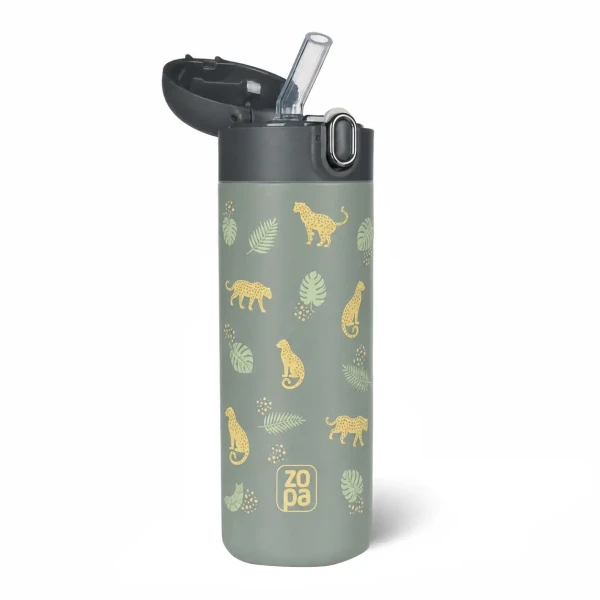 Zopa Termoska na tekutiny so slamkou 400 ml, Wild Gepard