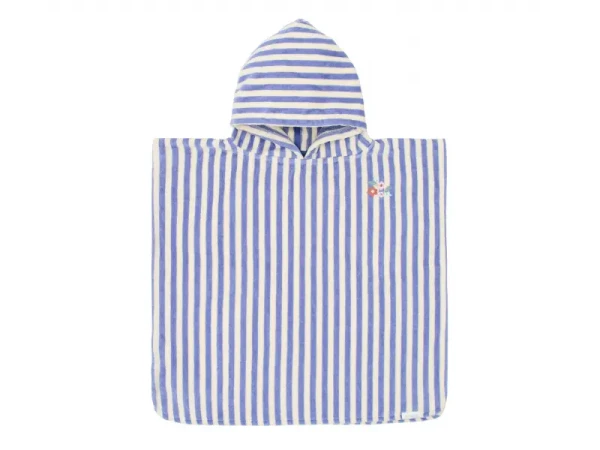 Little Dutch Plážové pončo Dreamy Purple Stripe