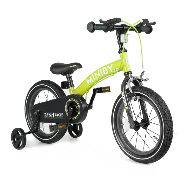 QPLAY Bicykel Miniby 3v1 Green, vek 2 - 8 rokov