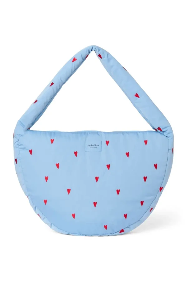 STUDIO NOOS - Puffy Cross Body Bag Light Blue Hearts