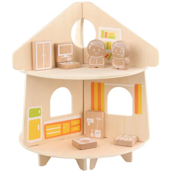 Lucy&Leo Drevená súprava domček Round Doll House