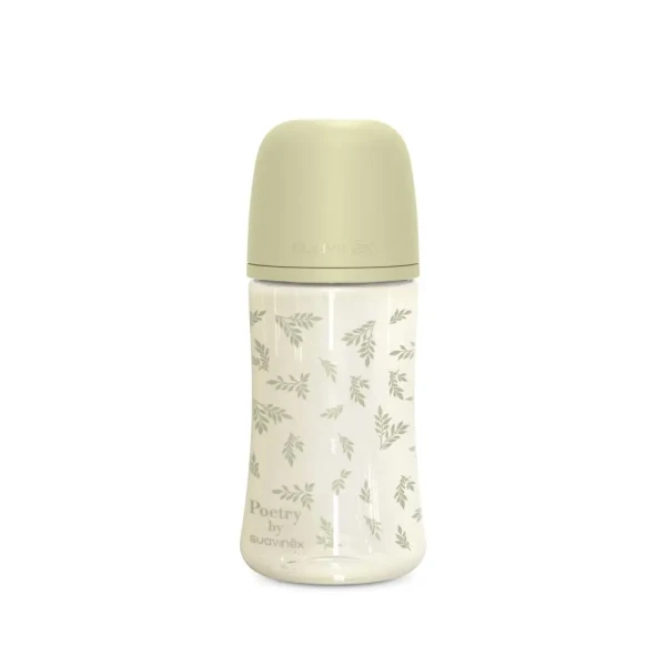 SUAVINEX Dojčenská fľaša POETRY 270ml FYZIOL PRETOK M - zelená