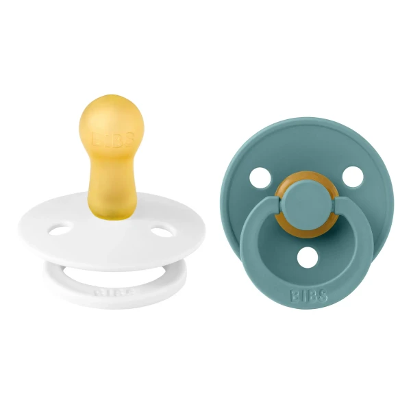 BIBS Colour cumlíky z prírodného kaučuku 2ks - veľkosť 2 White / Island Sea