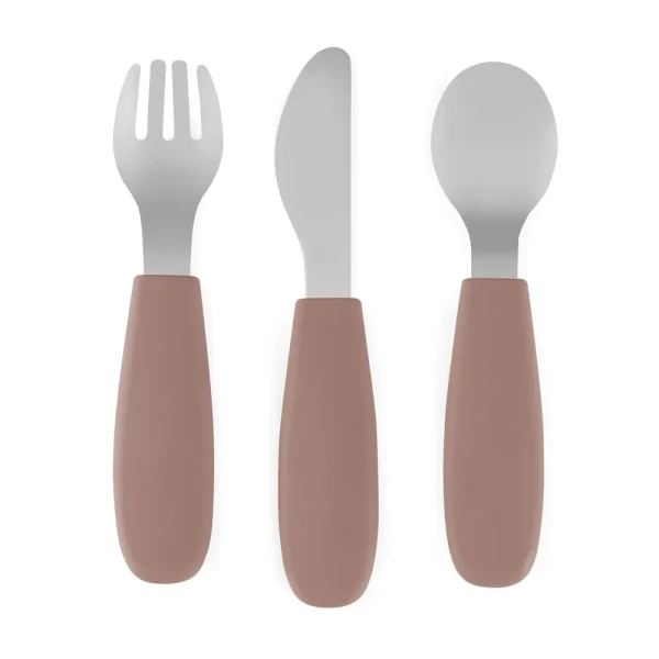 PETITE&MARS Sada príborov s nerezovej ocele Take&Match Velvet Latte 12m+