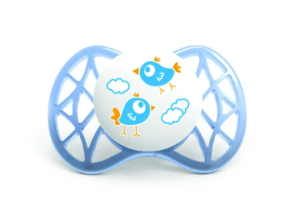 NUVITA Malé symetrické cumlíky 0M + 2ks, Blue and Tiffany