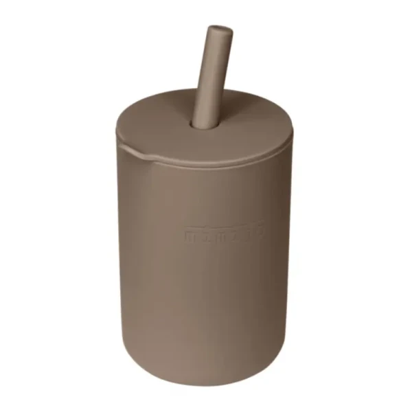 Hrnček Mimijo so slamkou béžový