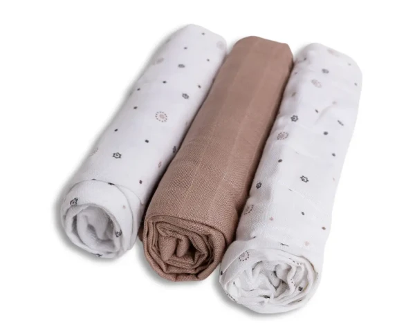 BABYMATEX Pleny bambusové 70x70cm 3ks, Hvězdičky