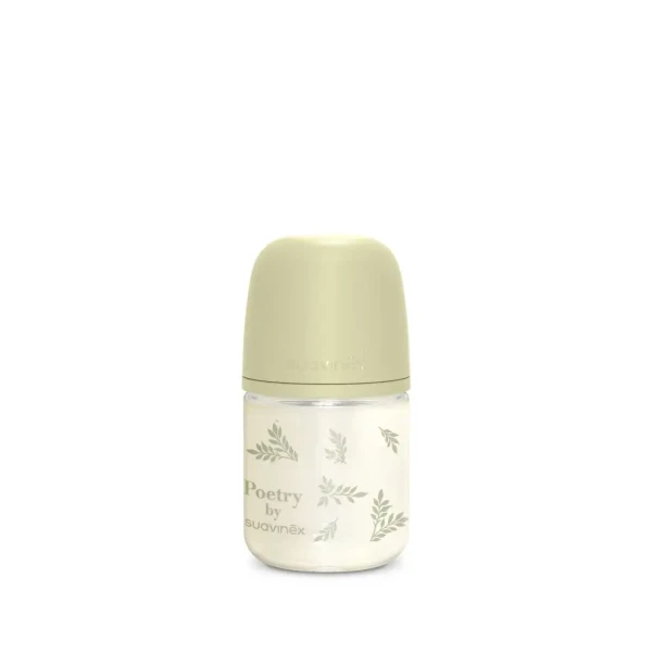 SUAVINEX Fľaša sklo POETRY 120 ml fyziologická SX PRO +0 SF - zelená