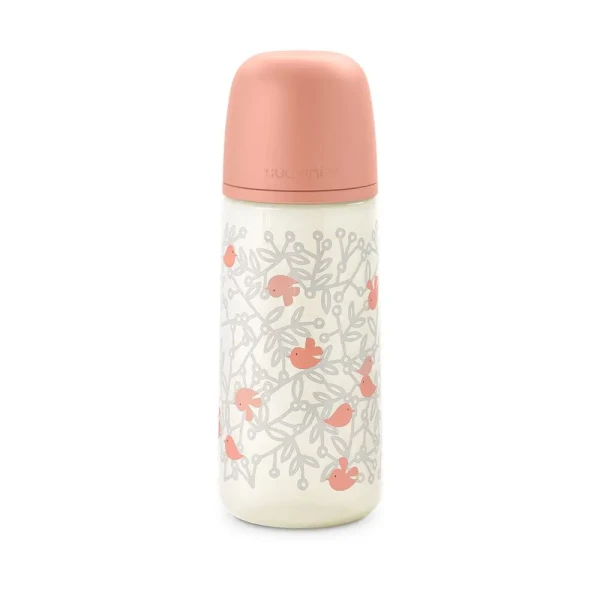SUAVINEX Dojčenská fľaša 360 ml L BIRDIES - ružová