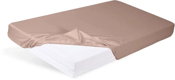 BABYMATEX Prostěradlo napínací Jersey 60x120cm světle hnědé