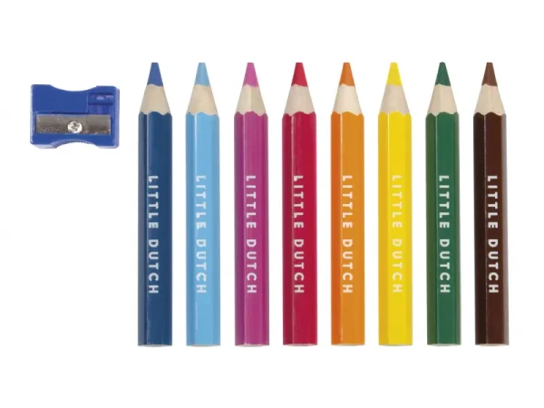 Little Dutch Pastelky drevené 8 ks s strúhadlom