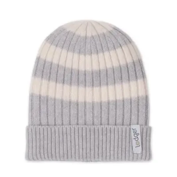 LODGER Čiapka Stripe Merino Storm 6 - 12 mesiacov