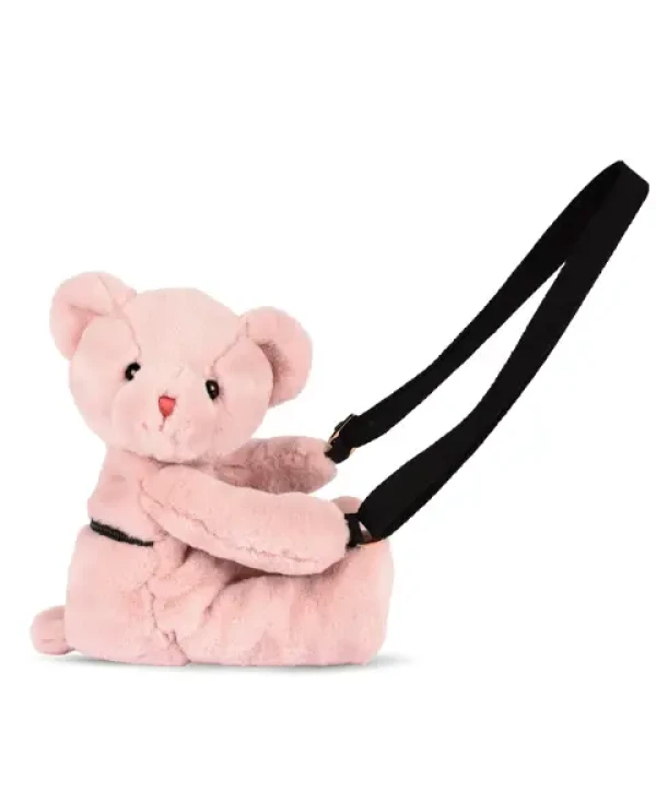 DouDou et Compagnie Batoh na rameno medvedík ružový
