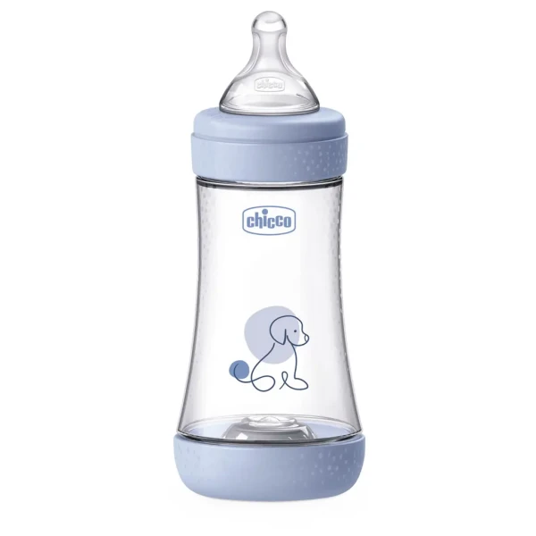 CHICCO Fľaša dojčenská antikoliková Perfect5 240 ml chlapec stredný prietok 2m+