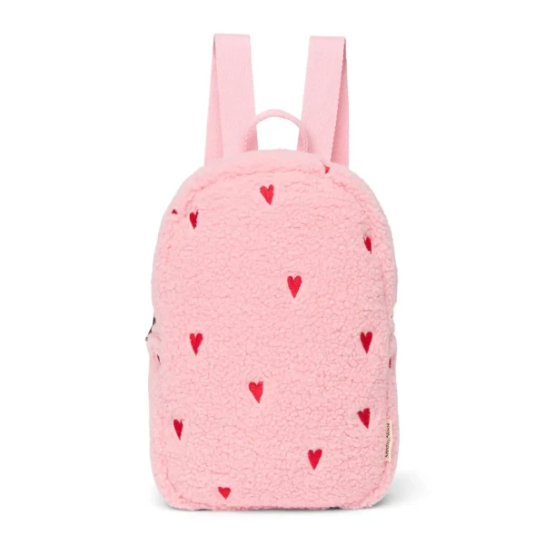 STUDIO NOOS - Teddy Mini BACKPACK - batôžtek Light Pink Hearts