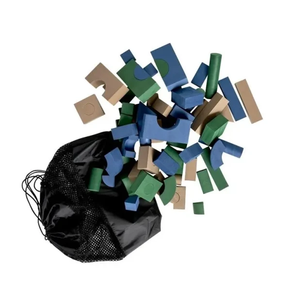 Baby Dan Soft Blocks mäkké hracie kocky, modrá/zelená