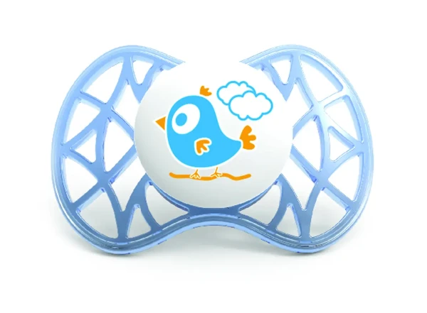 NUVITA Stredné symetrické cumlíky 6M + 2ks, Blue and Tiffany