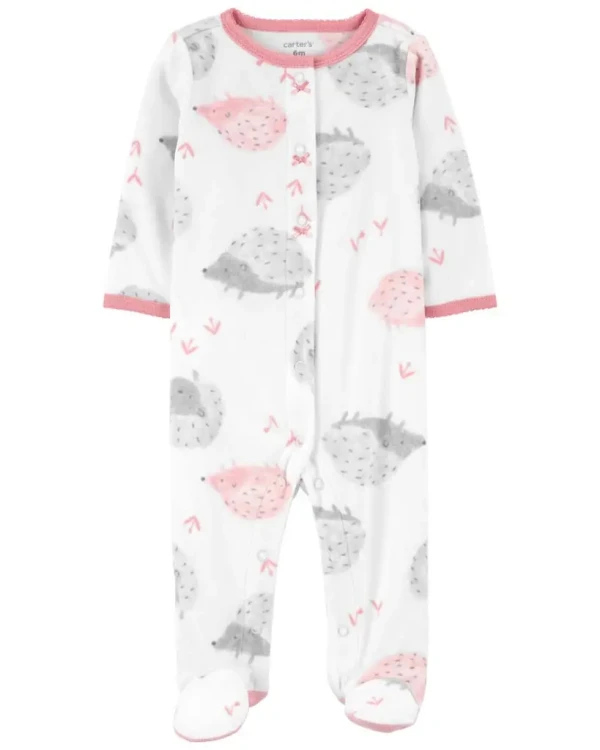 CARTER'S Overal na cvoky fleece Sleep&Play Pink Hedgehog dievča PRE