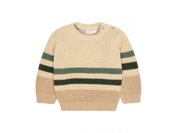 Little Dutch Svetrík pletený Warm Taupe vel. 74