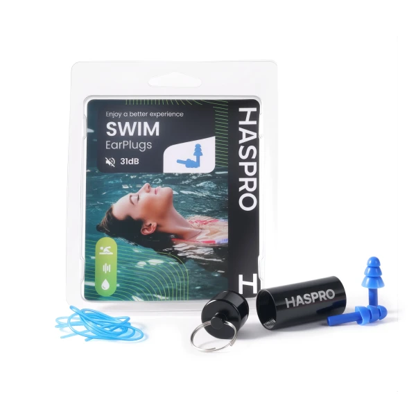 Haspro Swim špunty do uší, silikonové, SNR:31dB, 1 pár / 2ks