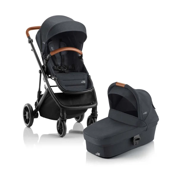 BRITAX RÖMER Set kočík Strider M + hluboká vanička, Black Shadow