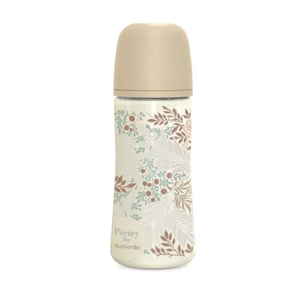 SUAVINEX Dojčenská fľaša POETRY 360ml FYZIOL PRETOK L - krémová