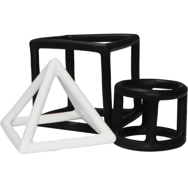 Label Label Silikónová hryzačka Geometric, Black & White