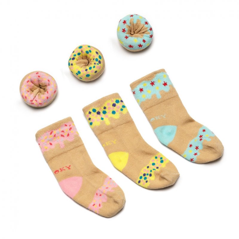 Dooky Gift DONUTS ponožky Tutti Frutti 3 páry