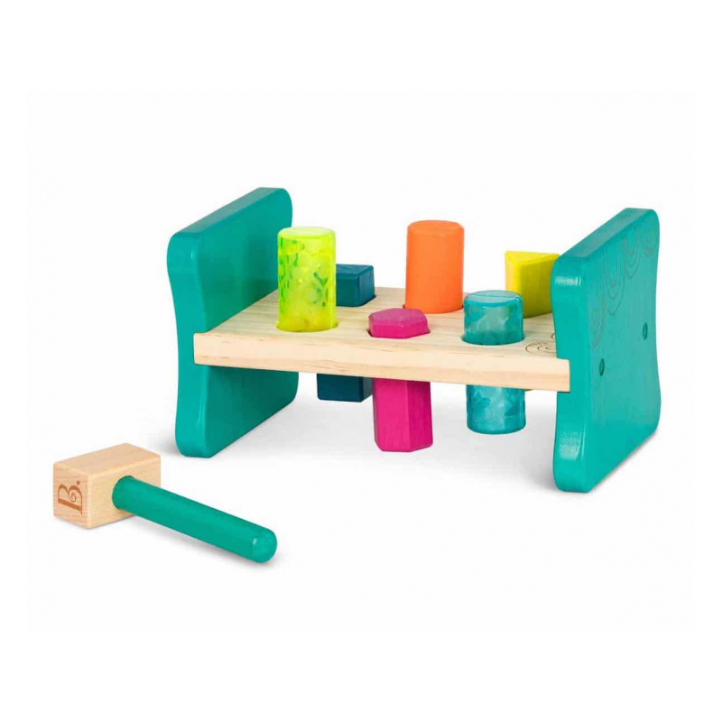B-Toys Zatĺkačka drevená Pound & Play