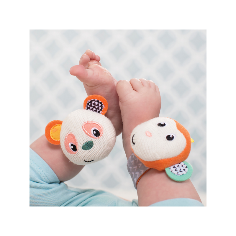 Infantino Hrkálky na ruku Opička a Panda