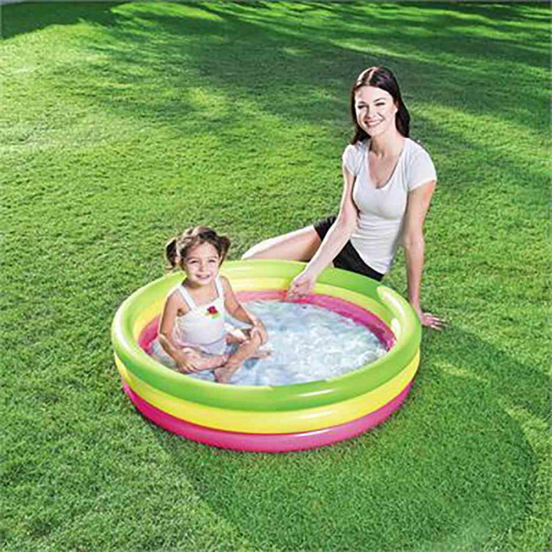 BESTWAY Detský nafukovací bazén 102x25 cm 3 farebný