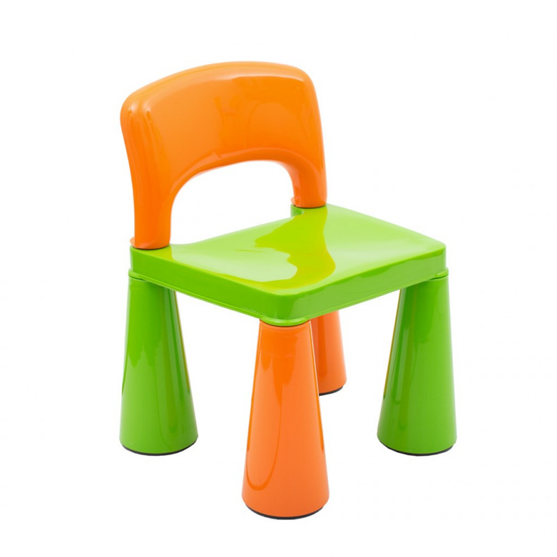 NEW BABY Detská sada stolček a dve stoličky oranžová