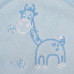 Detská froté osuška s výšivkou a kapuckou New Baby 80x80 modrá žirafka