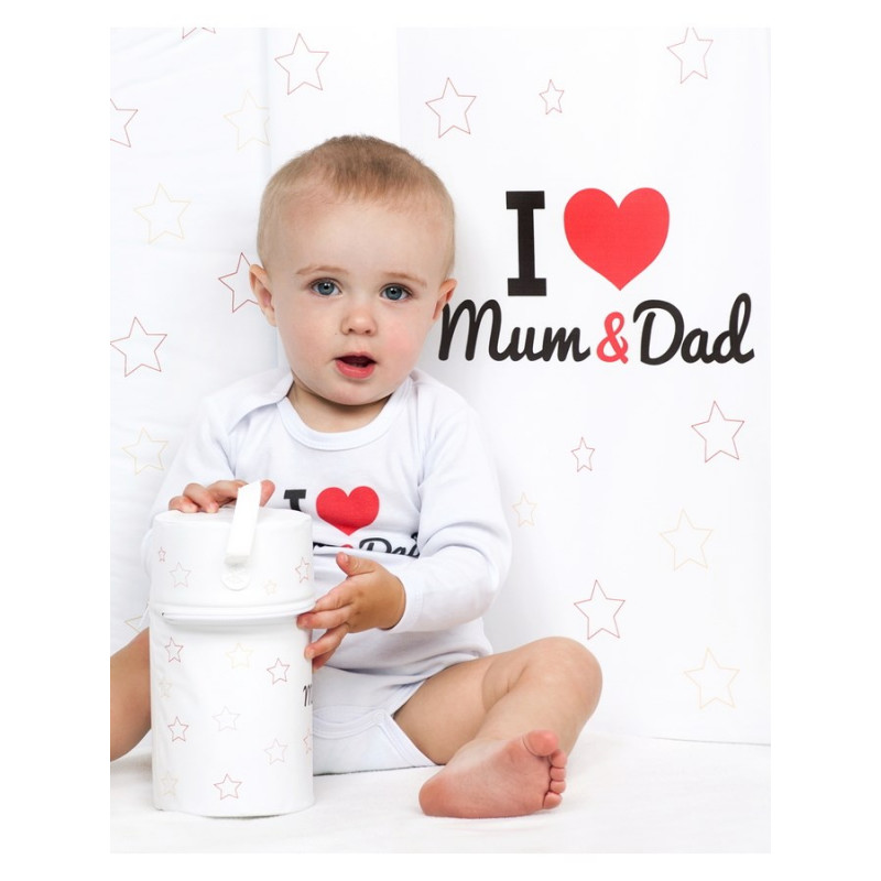 NEW BABY Prebaľovací nadstavec  I love Mum and Dad biely 50x70cm