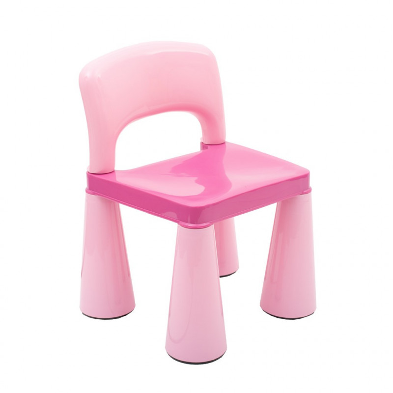 NEW BABY Detská sada stolček a dve stoličky ružová