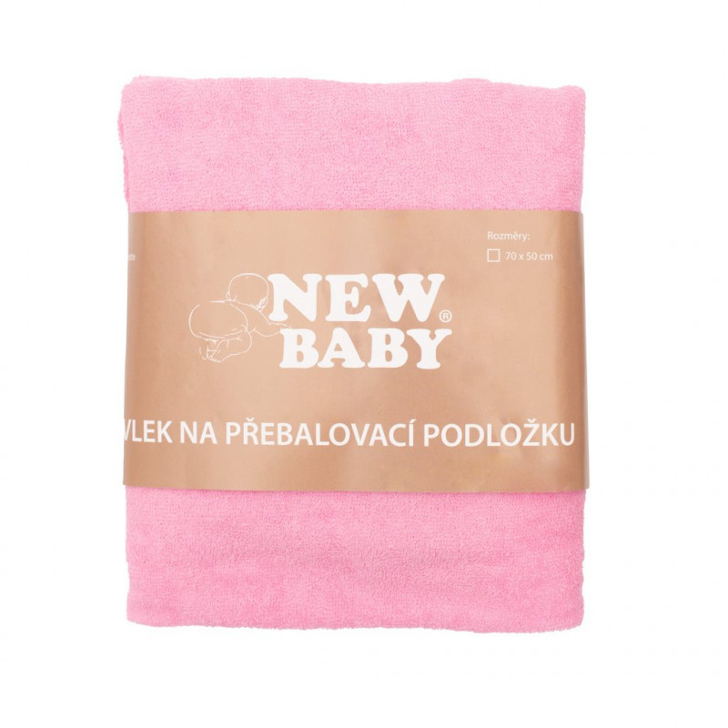 NEW BABY Návlek na prebaľovaciu podložku 50x70 ružový
