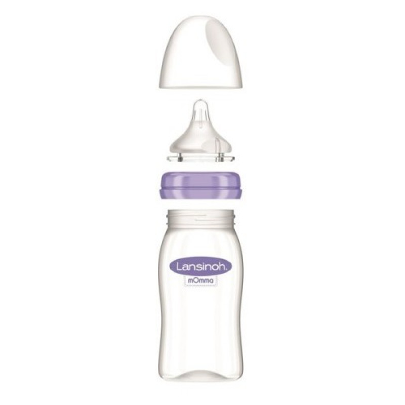 Lansinoh Sklenená dojčenská fľaša 160ml s NaturalWave TM cumlíkom (S)