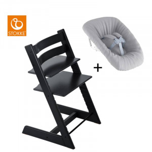 Stokke stolička Tripp Trapp Classic Collection Black + Newborn set