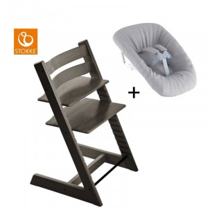 Stokke stolička Tripp Trapp Classic Collection Hazy Grey + Newborn set