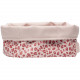 Bebe-Jou Textilný košík na dojčenské potreby Bébé-Jou Leopard Pink