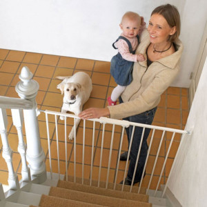 Baby Dan Zábrana Pet Gate Streamline, kov biela 63,5-107 cm