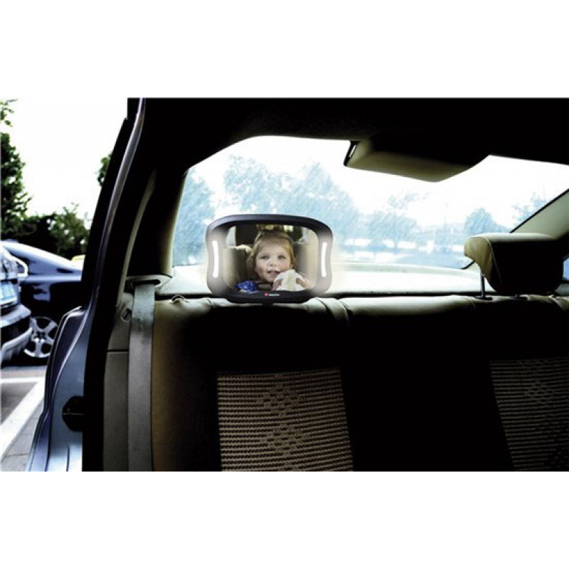 Baby Dan Nastaviteľné spätné zrkadlo do auta s LED osvetlením