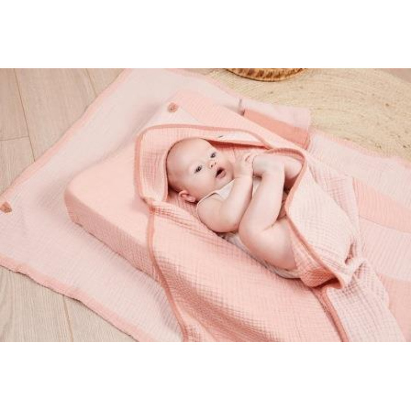 Bébé-Jou Froté návlek na malú podložku Pure Cotton Pink, 72x44cm