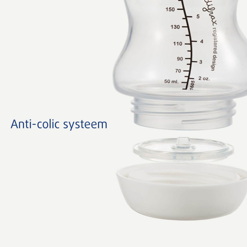 Dojčenská S-fľaška Difrax antikoliková široká biela 200 ml